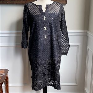 Khaadi Khaas Black Kurta Sequins